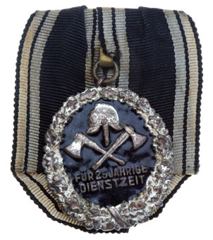 Prussian Fireman 25 Yrs Service Medal