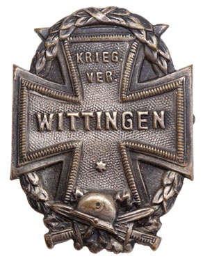 WW1 Wittingen War Veterans Associaton Badge