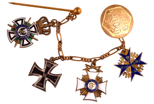 WW1 Prussian Officer Frackkettchen - Medal Chain