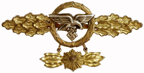 Gold Air Transport - Glider Clasp with Pendant