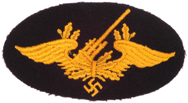 Black Flak Artillery Sleeve Badge
