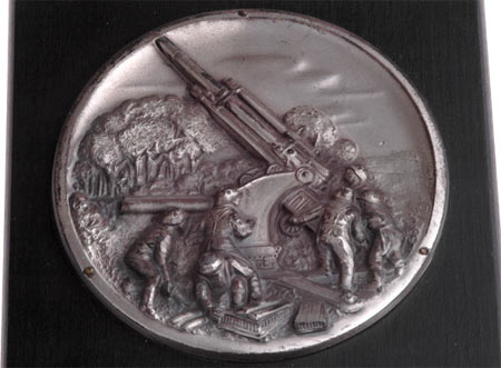 1944 9th Artillery Bravery Plaque