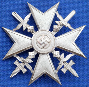 Silver Spanish Cross w/Swords