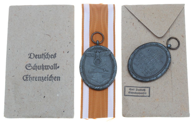 Westwall Medal, Envelope, Ribbon