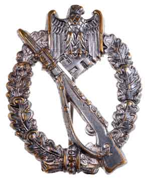 Infantry Assault Badge - Silvered Tombac