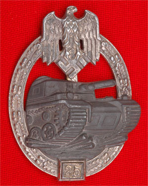 25 Panzer Assault Badge