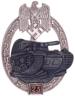 25 Panzer Assault Badge