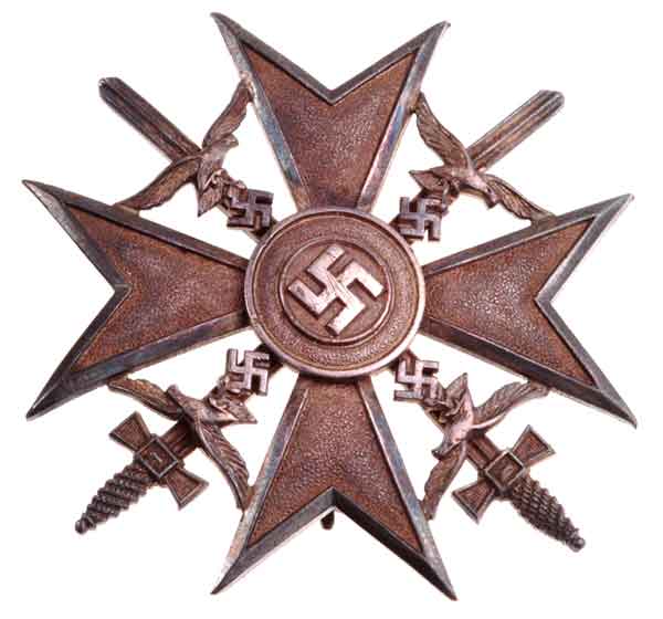 Spanish Cross in Silver with Swords - 835