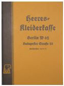 Preisliste der Heeres-Kleiderkasse 1939