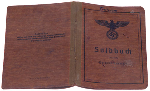Soldbuch - Grenadier Julius Burgschat
