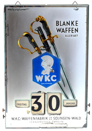 WKC Waffenfabrik Glass Calendar