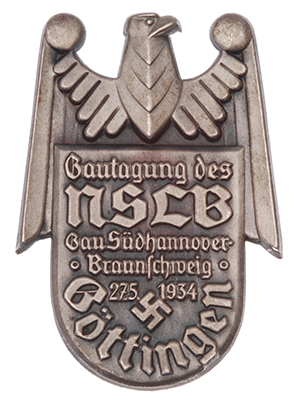 1934 Göttingen National Socialist Teachers League Conference Day Badge