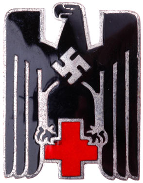 Red Cross Enameled Visor Cap Eagle