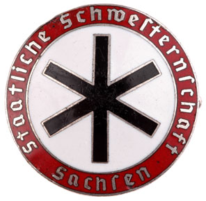 Saxony Sisterhood Enameled Service Brooch