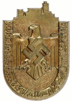 1st DRL Kreisfest Wartburg Badge Gotha - June 26-27, 1937