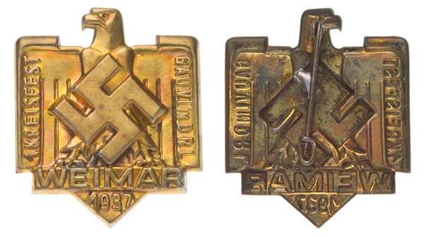1937 Weimar Kreisfest Gau VI DRL Badge