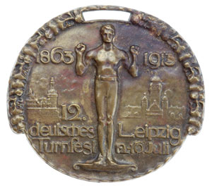12th German Turnfest - 50th Anniversary Badge Leipzig - July 12-16 1913