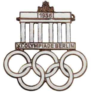 1936 Berlin Olympics Enameled Pin