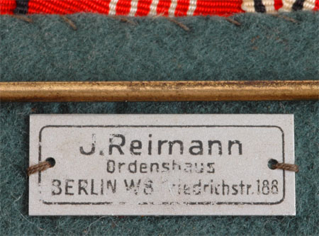 J. Reimann Ordenshaus Berlin W8 Friedrichstrasse 188