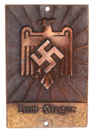 Dem Sieger Plakette Frankfurt am Main, Oct. 10, 1937