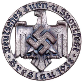 1938 Breslau German Gymnastic and Sport Festival Badge