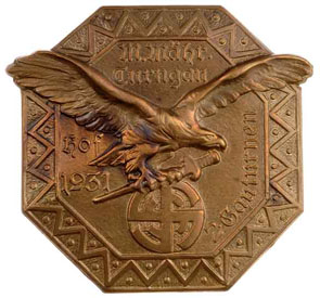 1931 M. Mahr 2nd Gau Gymnastic Meet Badge