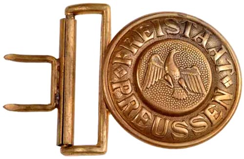 Weimar Freestate Prussia Police Officer Buckle - front