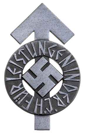 Silver HJ Proficiency Badge - front