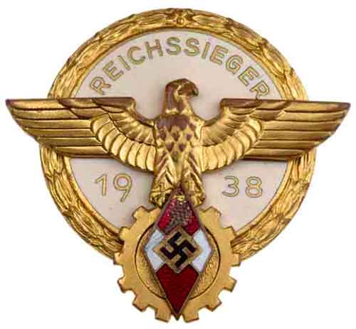 1938 HJ-DAF Reichssieger Badge