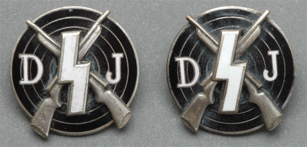 Two DJ Marksmen Badges