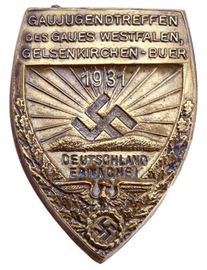 Gau Westfalen Youth Meeting Badge Gelsenkirchen-Buer 1931