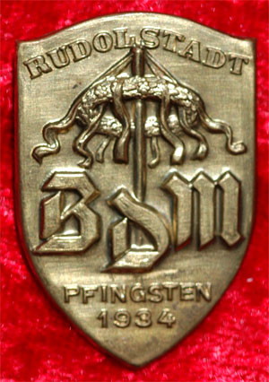 1934 BDM Rudolstadt Pfingsten Badge