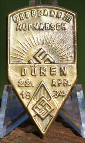 HJ Duren Parade Badge 1934