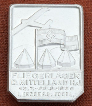 HJ Mittelland Flyer Camp Badge July 13 to Aug 28, 1939