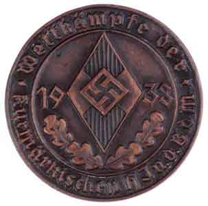 1938 Kurmark HJ and BDM Sport Matches Badge