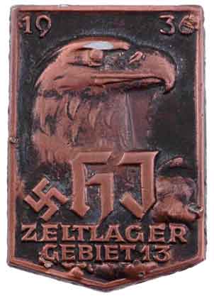 1936 HJ District 13 Camp Badge