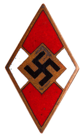 Hitler Youth Enameled Hat Insignia