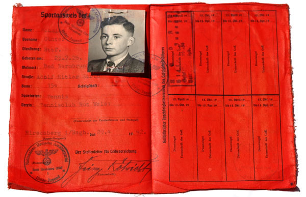 HJ Sportausweis - Gunter Schmidt