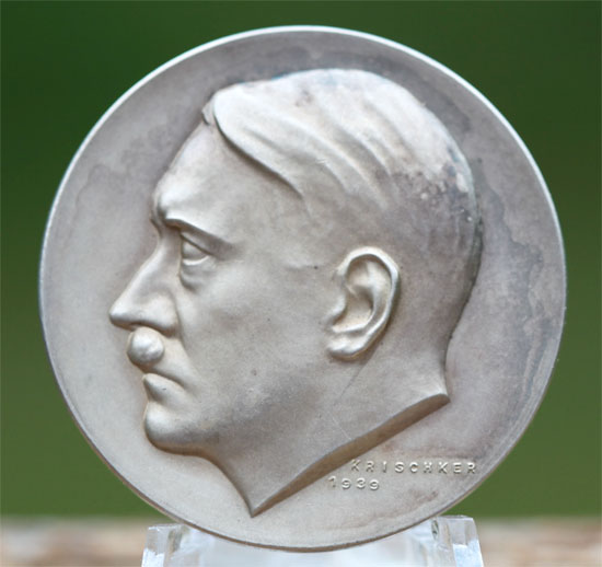 Adolf Hitler 50th Birthday Medal - 36mm Silver