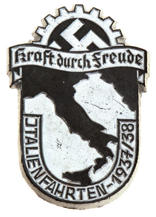 DAF-KDF Trip to Italy Badge 1937-38