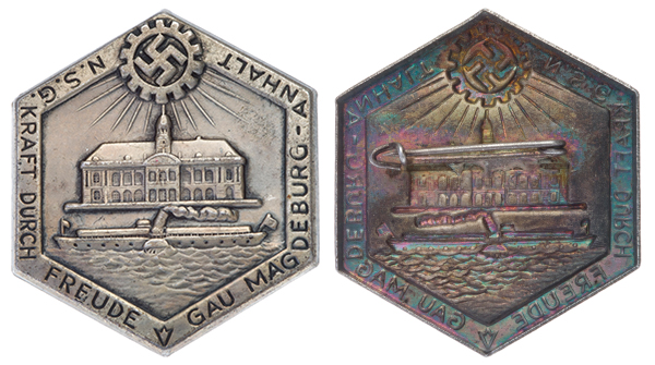 Kraft Durch Freude Gau Magdeburg - Anhalt Badge KDF DAF