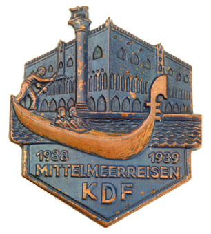 KDF Mittelmeerreisen Badge Italy 1938-1939