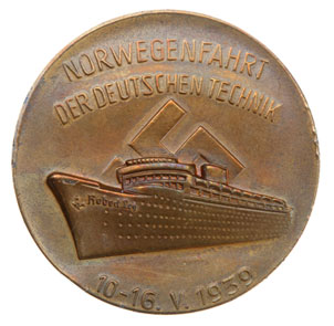 German Technical Workers, Norway Cruise Medal May 10-16, 1939