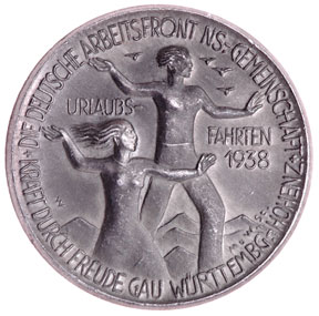 1938 KDF Wurttemburg Hohenzollern Vacations Travel Badge