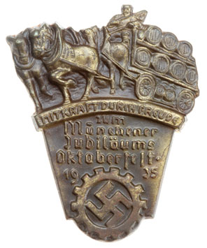 KDF October Fest Badge Munich 1935