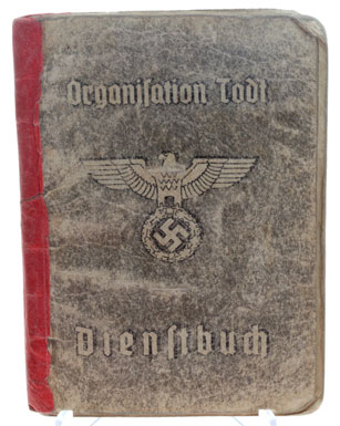 Organization Todt Dienstbuch