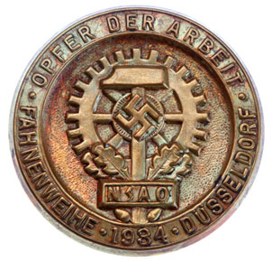 NSAO Flag Consecration Badge Dusseldorf - 1934