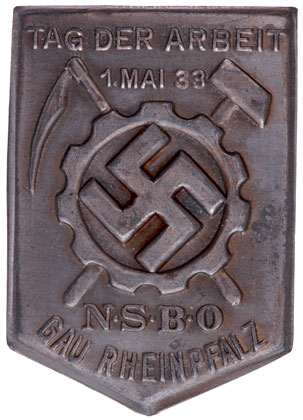 NSBO Gau Rhinepfalz TAG Der Arbeit, May 1, 1933
