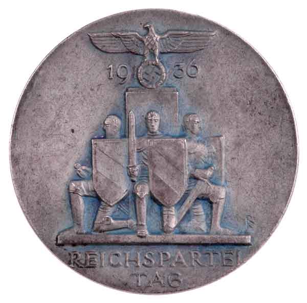 1936 Reichs Party Day Badge Brehmer - 990 Silver