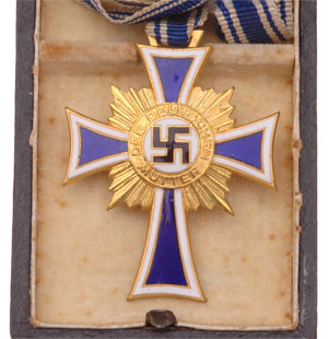 Cased Gold Mother's Cross